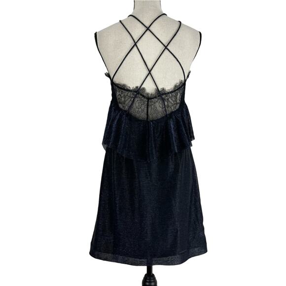 Free People Metallic Night Sky Lace Dress - Picture 3 of 12